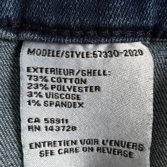 Tribal Jeans Audrey Mid-Rise Straight Crop Pull On Jeans Size 8 - Picture 12 of 13